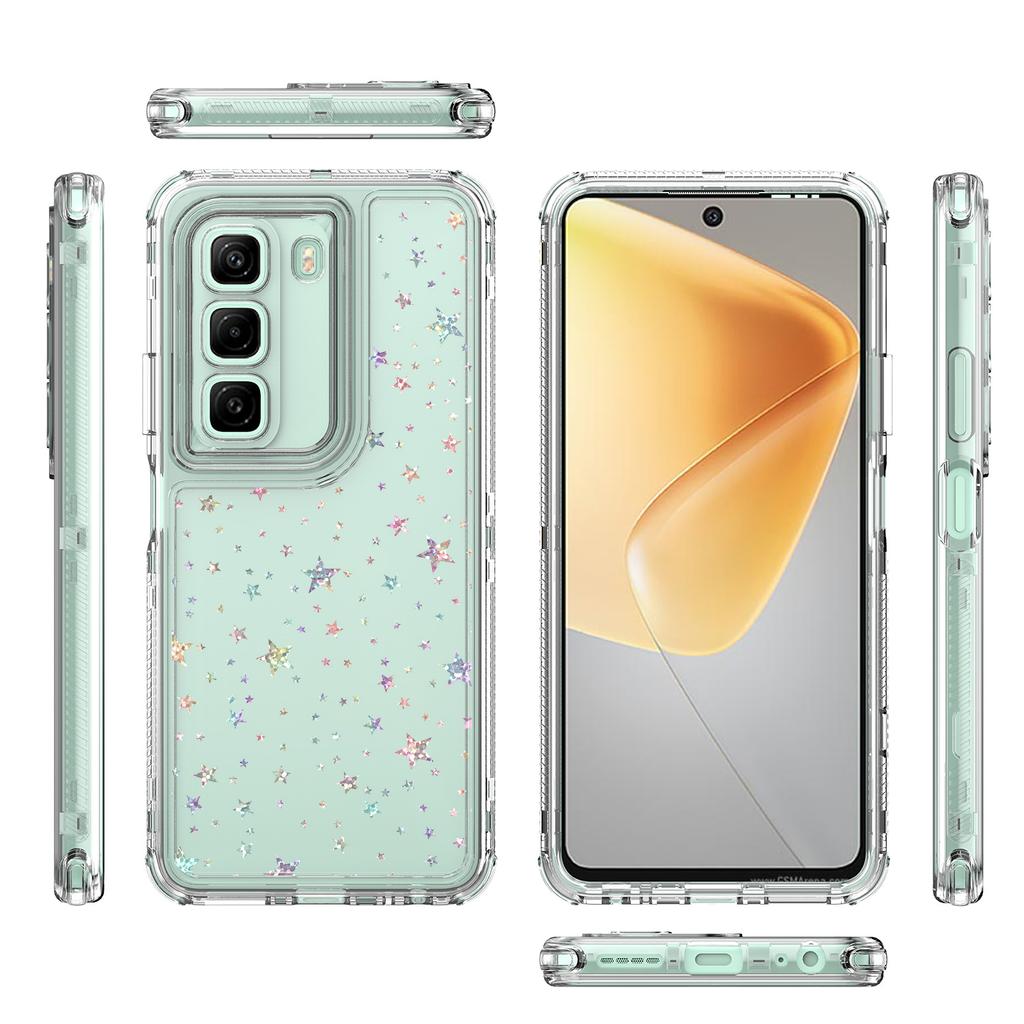 For Infinix Hot 50 4G Case Precise Cutouts Acrylic TPU Clear Phone Cover with Laser-printed Film