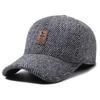Men's Hat Autumn And Winter Middle-Aged Dad Cloth Hat with ear thick Single Old Man Windshield Baseball Hat Sun Hat