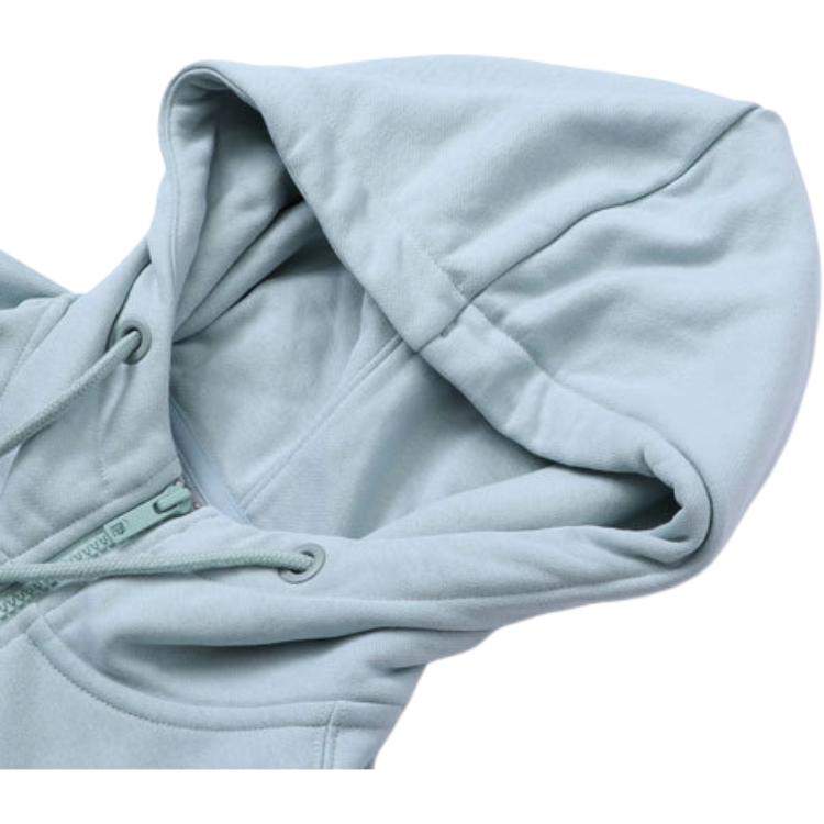 Li-Ning Training Series Color Block Logo Print Zip-Up Hoodie Unisex Hoodies Gray-Mist-Green AWDRD34-6