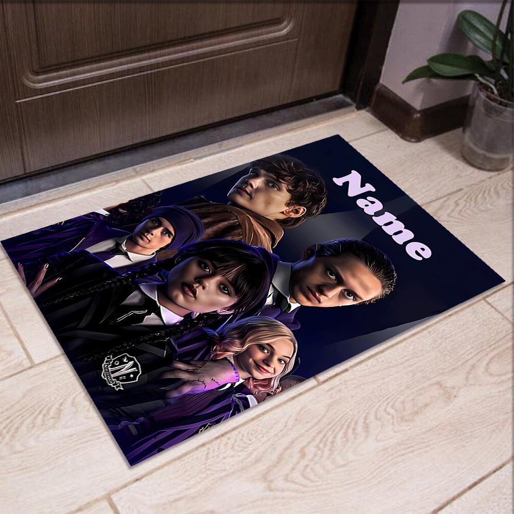 Custom Name Wednesday Printed Carpet,Rug for Office Chair Living Room Bedroom Kitchen Room Decor Gifts.