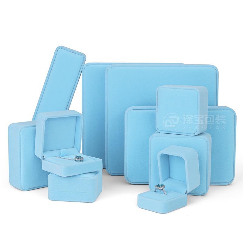 High-end rounded velvet jewelry box, jewelry ring box, pearl necklace and earrings box, bracelet jewelry packaging box