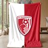 Bournemouth Football Print Flannel Blanket, Soft Warm Lightweight Throw Blanket for Sofa Bed Camping