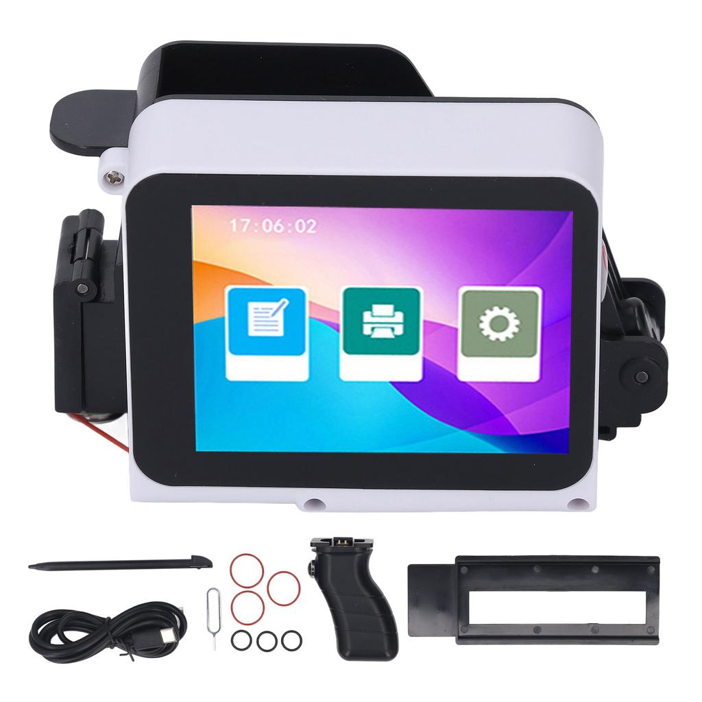 Handheld Inkjet Printer 12.7mm Inkjet Printing Machine for Barcode Date Label Batch Number Support Multi Languages Materials