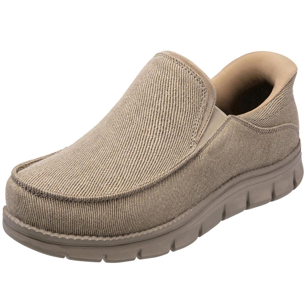 STRDEOUT Canvas Ideal for and Standing Work Men's Hands-Free Sneakers, Easy-to-Wear Slip-On Shoes, Low-Top Sneakers, Black, Seniors, Hospitalization,