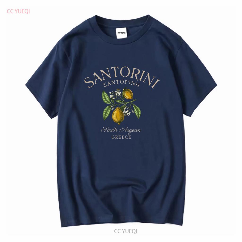 Santorini T Shirt Greek Island Greece Clothes Soft and Comfortable long or short sleeves vintage Washed Stretched