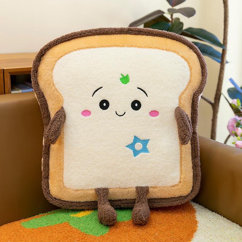 

Креативная милая подушка в виде тоста для сна для девочек, плюшевые игрушки, кукла, офисный артефакт, подушка для сидения 45*45cm（0.65kg）