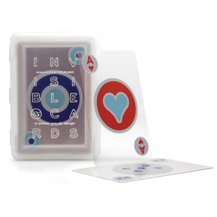 Transparent Playing Cards - Kikkerland Blue