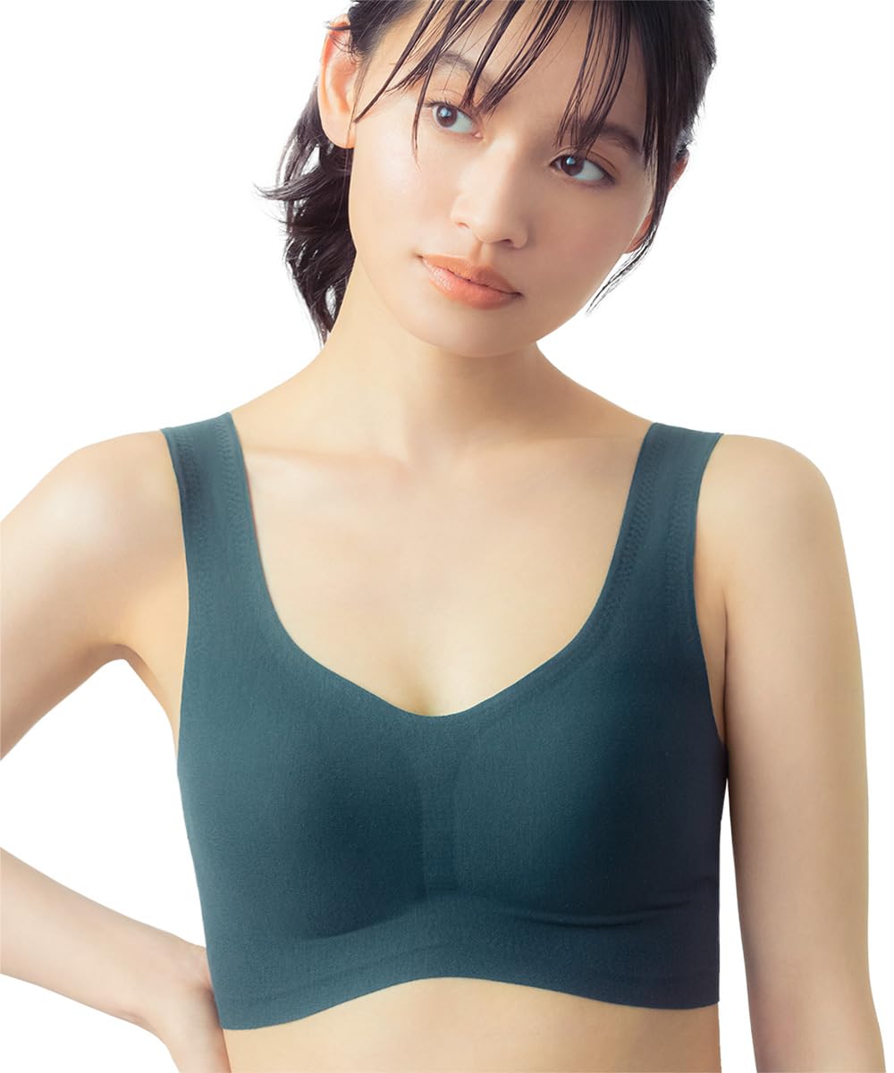 

cotton blend comfortable and less Half top KB1031 GR LL [Wing/Wacoal] Non-wired bra, material, beautiful, stuffy, [Luxurious cotton] Women s