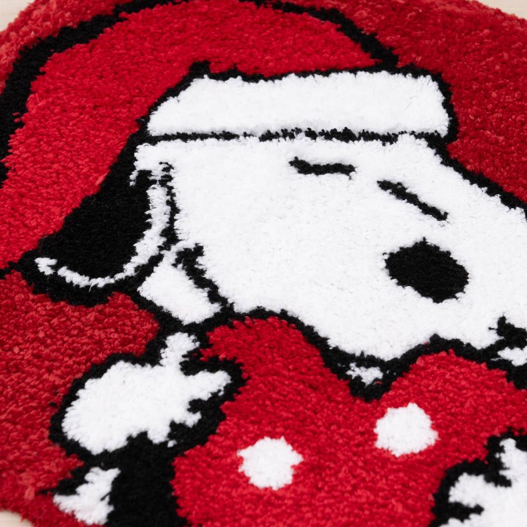 Senko Snoopy Happy Christmas Multi-Purpose Mat, Approx. 38 x 38 cm, Heart Hug, Red, Character Snoopy 59177