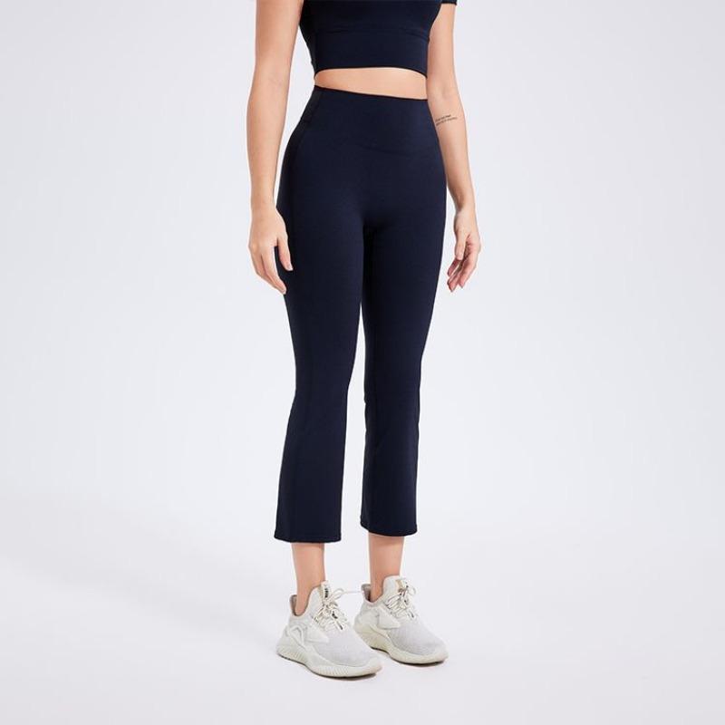 Women High Waisted Slim Fit Cigarette Pants For Yoga Running Workout