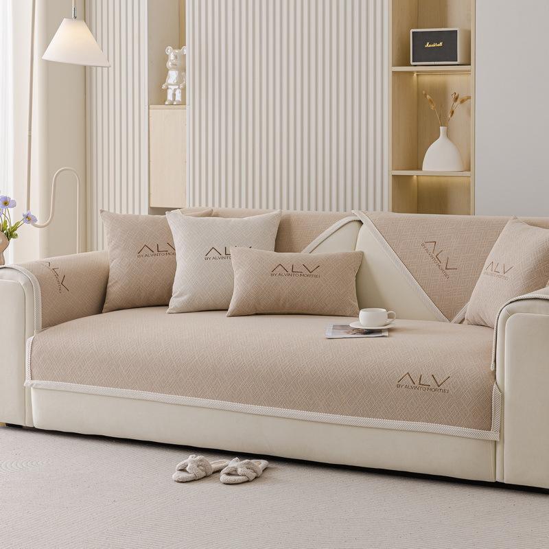 Simple Chenier Sofa Cushion  New Four-Season Universal Non-Slip Seat Cushion Sofa Cover Cloth Straight Row Sofa Cover