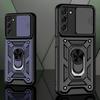 Military Grade Shockproof Armor Case For Samsung Galaxy S22 Ultra S21 Plus A13 A12 A22 A33 A53 A73 A32 A52 A51 4G 5G Slide Camera Lens Ring Cover