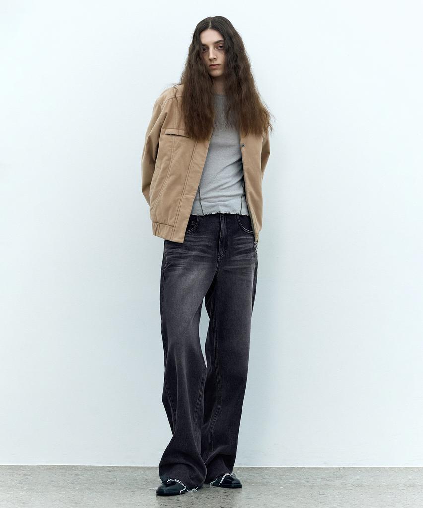 INSILENCE WOMEN Natural Washed Denim Black