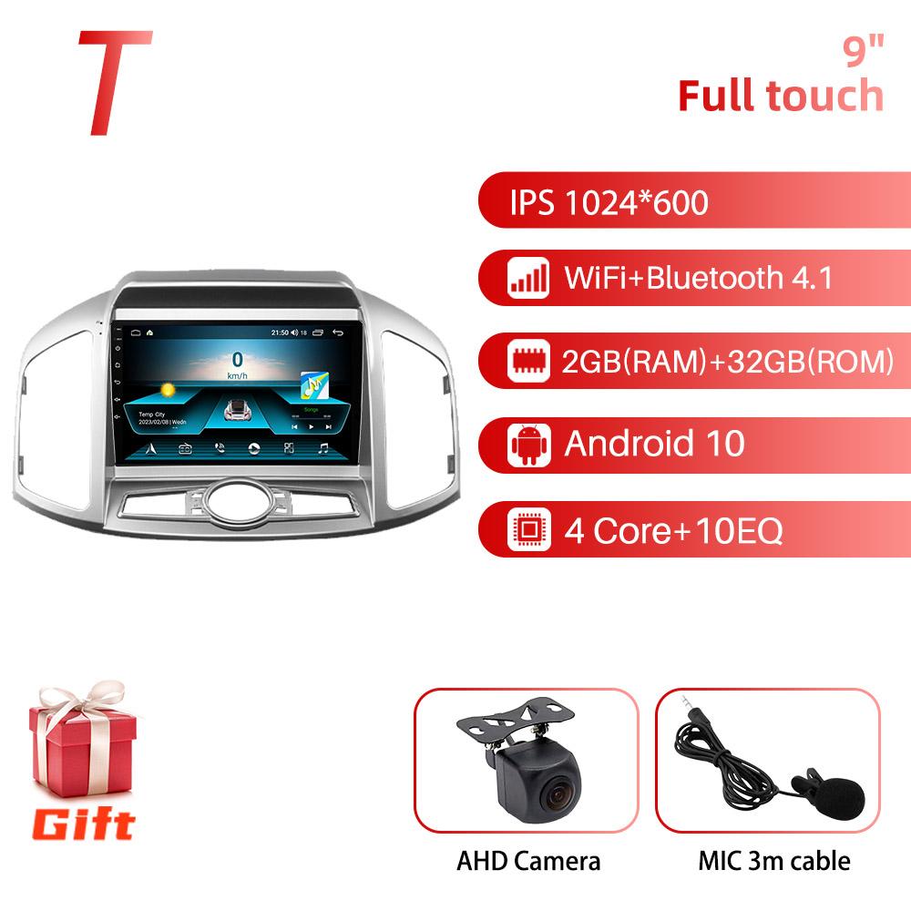 2 Din Android Car Radio for Chevrolet Captiva 2012-2017 9" Stereo Receiver GPS Bluetooth-compatible Navigation Multimedia Player