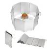 Picnic Cooking BBQ Burner Wind Guard Windproof Screen Cookware Windbreak Gas Stove Windshield