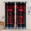 2pc,  Valentine's Day Window Treatment Curtains Romantic Confession Rose Fabric,Without Electricity Party Decorations Suitable