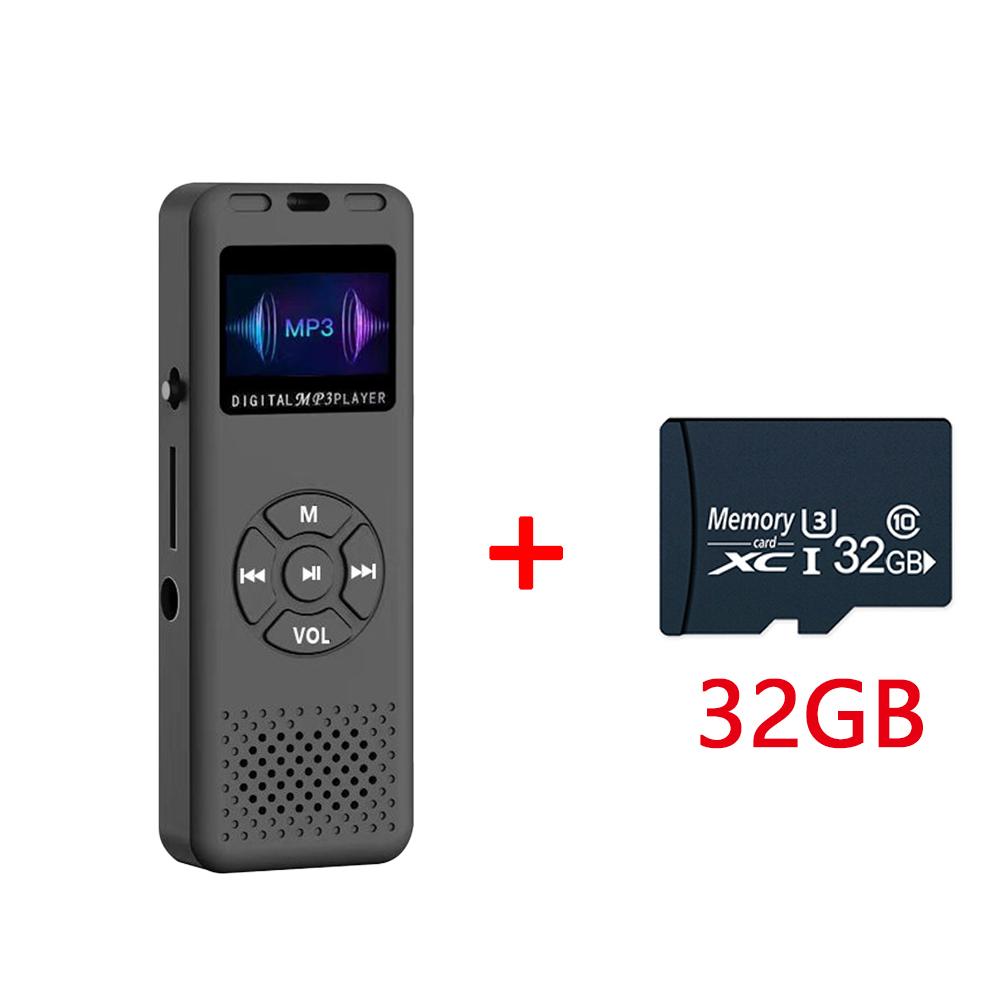 8-64GB Mini Digital Audio/Sound/Voice Recorder Convenient MP3 Player Digital Voice Recorder FM Mini Radio HiFi Sound Quality