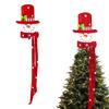 Christmas Tree Topper Snowman Festive Decoration with Scarf Hat Eye-Catching Holiday Decor Party Essential