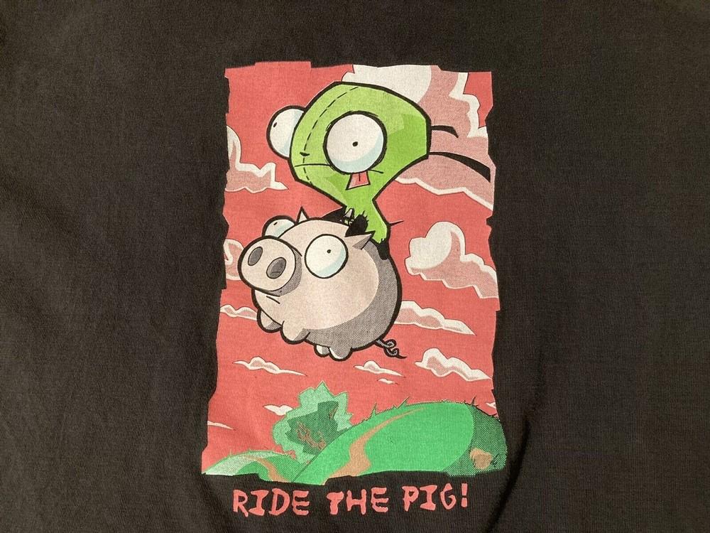 

Invader Zim Ride The Pig Gir T-shirt Cotton Tee For Men Women S-4XL CO624 Unisex T-Shirt XXL