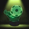 Night Desk Lamp For Children Soccer Football Cleats 3D Illuminated + Remote Control