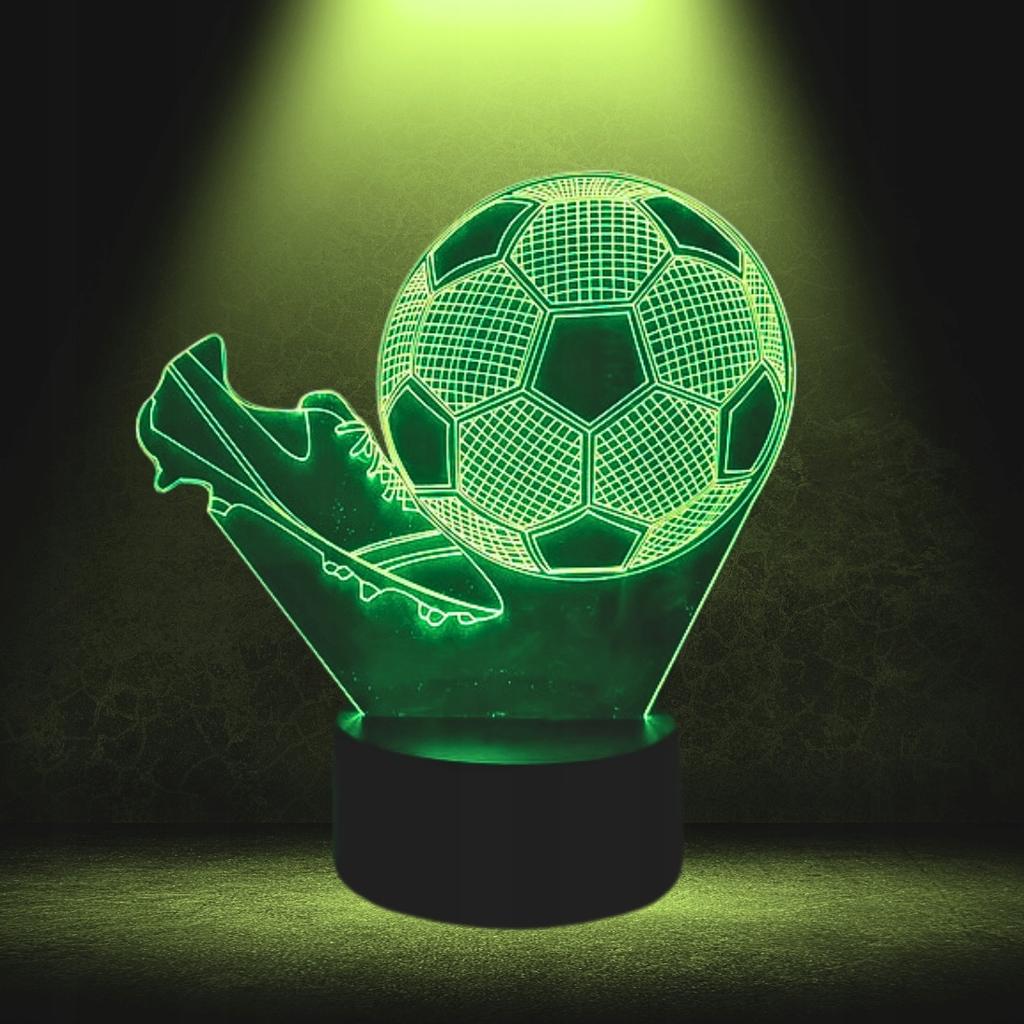 Night Desk Lamp For Children Soccer Football Cleats 3D Illuminated + Remote Control