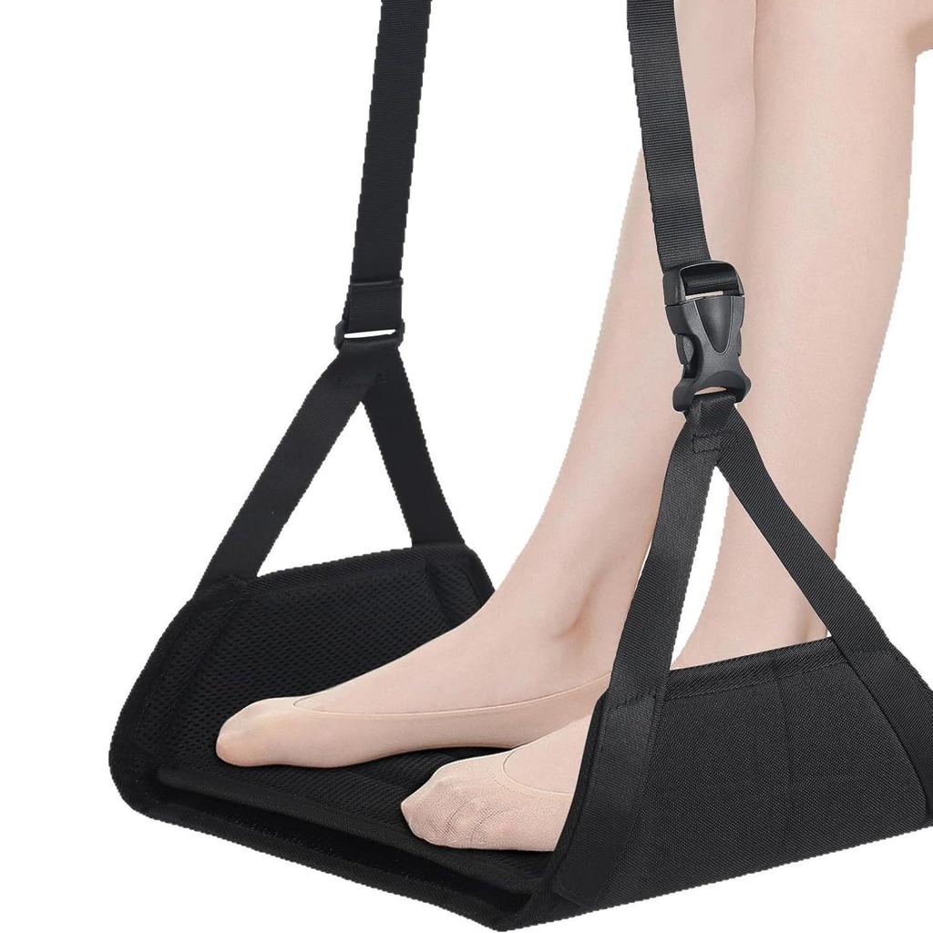 Portable Travel Foot Hammock for Airplane, Office, and High-Speed Rail