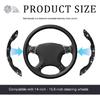 2 PCS Steering Wheel Cover, 15 Inches Crystal Diamond Bling Cover-Black