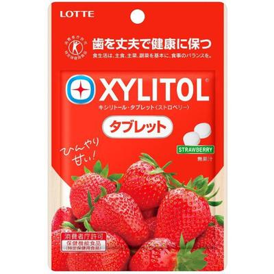 Lotte Xylitol Tablets Strawberry 35g FOSHU Tablets That Keep Teeth Strong and healthy.FOSHU Table FOSHU Tablets That Keep Teeth Strong and Healthy.