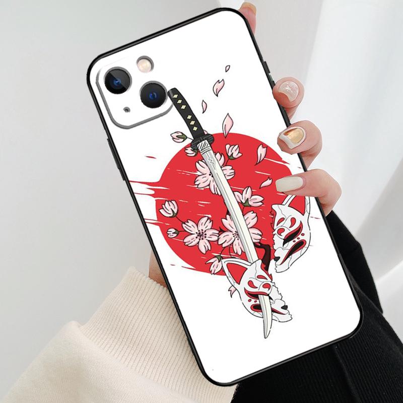 Japan Samurai Ninja Ronin Phone Case For iPhone 17 Pro Max 14 13 12 11 15 16 Pro Max mini 16 15 Plus 16e 17 Air Cover