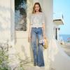 Women's French Style Ruffle Polka Dot Blouse