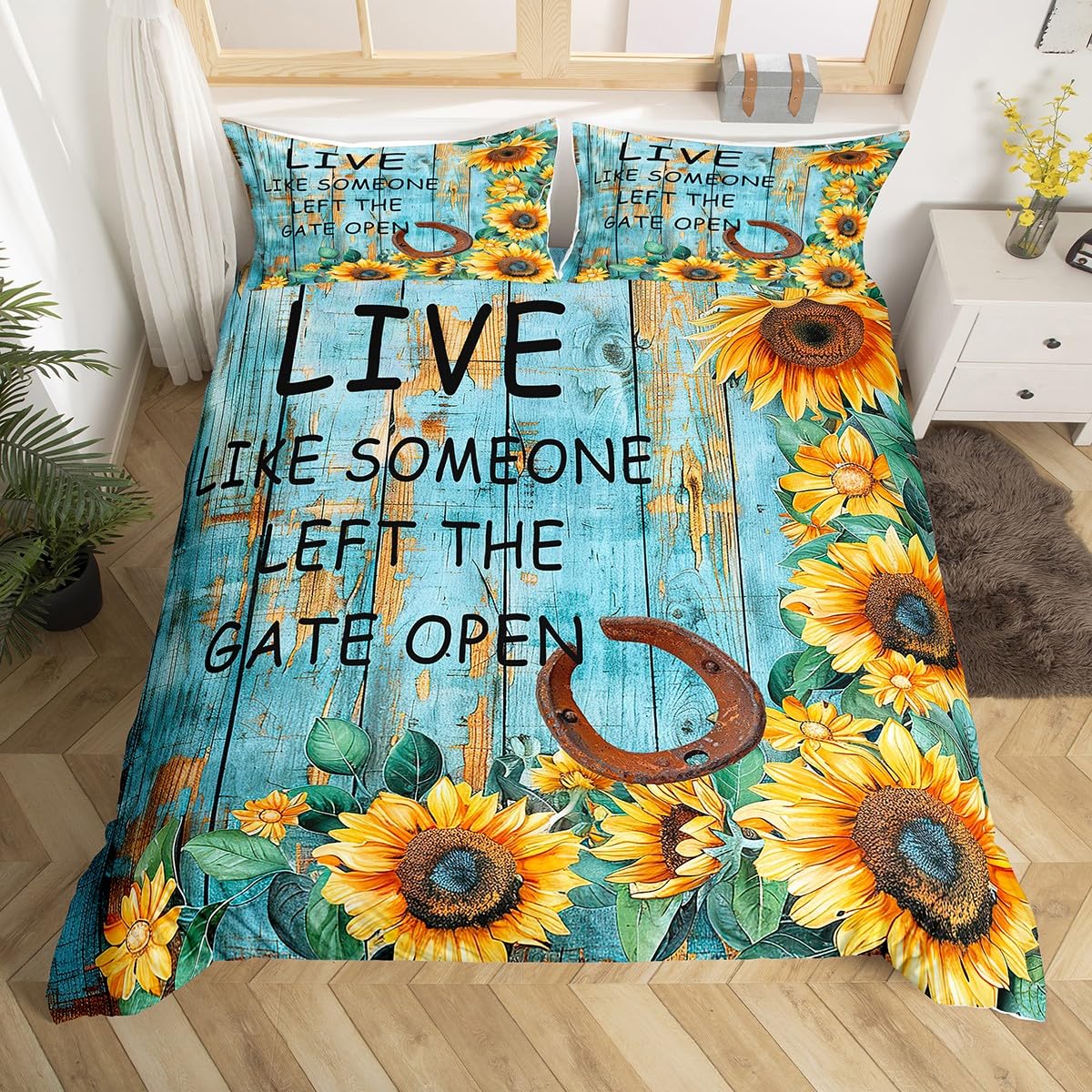 

Horseshoe Duvet Covers For Teens Adults Queen Size Quilt Covers Lightweight Down Room Decor 2 Pillowcases 1 Duvet Cover No Quilt EU Single(135x200cm)