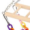 Pet Small Birds Parrot Acrylic Chain Ladder Hanging Bridge Swing Bite Climbing Toy with Bells