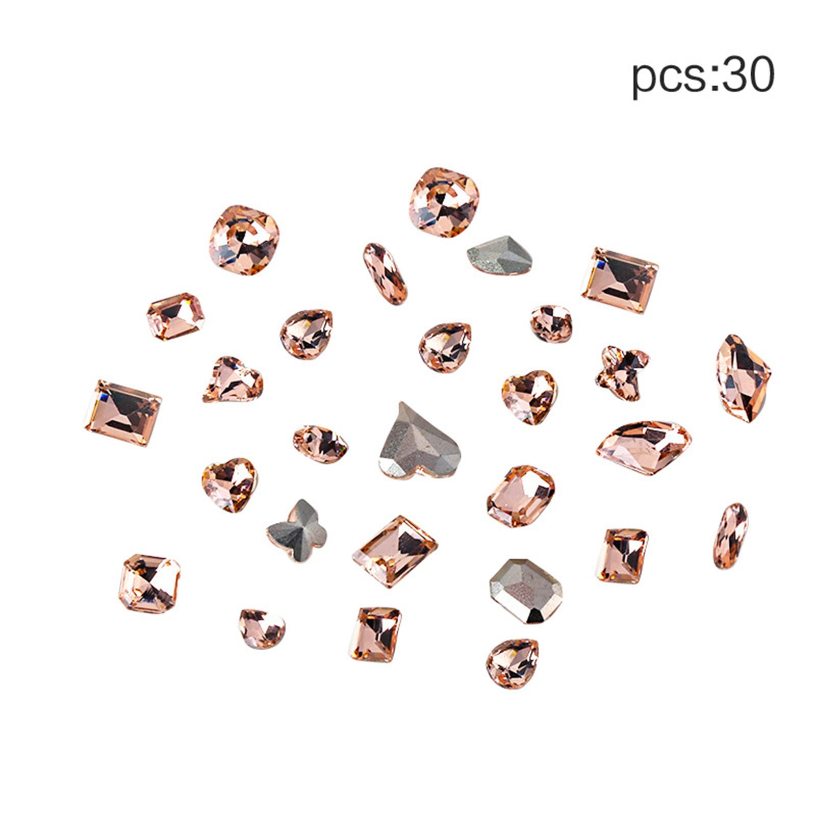 

30 шт. кристаллов для ногтей 3D нейл-арт стразы заостренные подвески драгоценные камни для ногтей украшения макияж одежда обувь G
