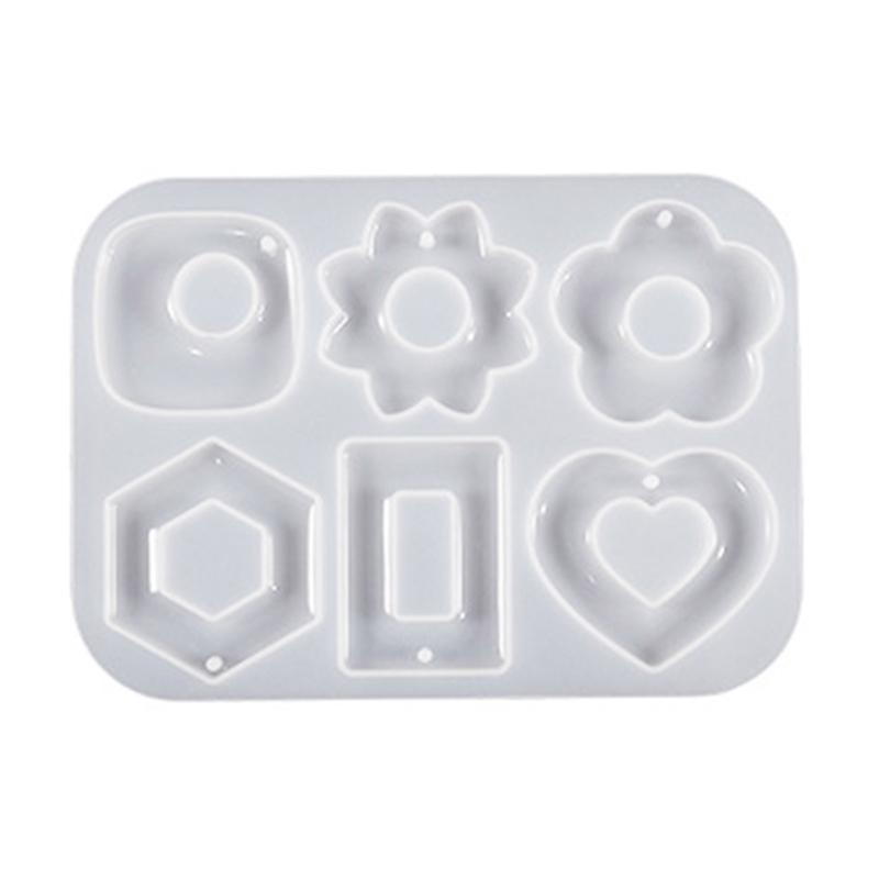 Crystal Earring Pendant Mould Ear Clips Silicone Mold Irregular Shapes Earrings Mould for DIY Enthusiasts Crafts Mould