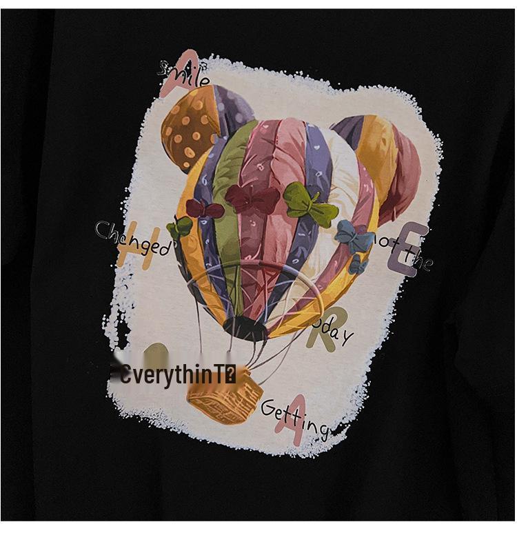 Women's Plus Size Loose Mid-Length Belly Covering Short-Sleeved Round Neck T-Shirt (Sizes 200/300/350 jin)
