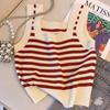 Plus Size French Niche Color Block Knit Camisole – Summer Stylish Loose Sleeveless Tank Top