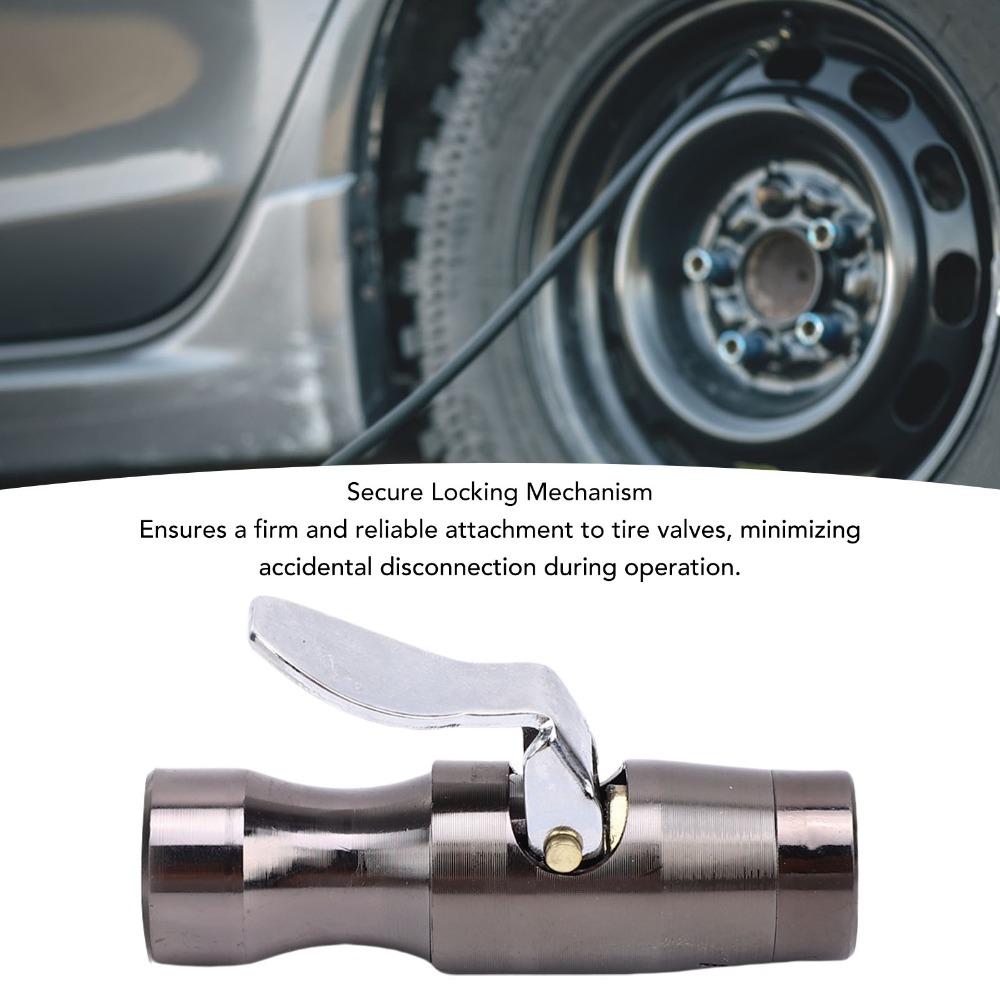 4PCs 1/4in FNPT Brass Tire Chuck 300 PSI Closed Flow Chuck Heavy-Duty Lock On Air Chuck  Auto Shop