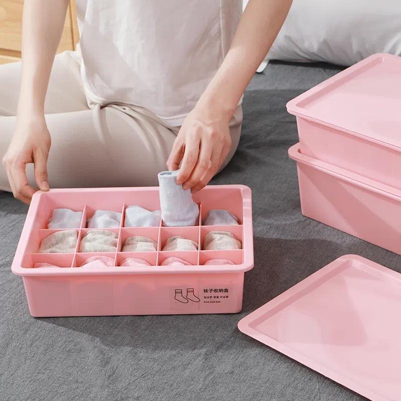 WTEMPO Pudełka do przechowywania bielizny Przedział Domowy plastikowy biustonosz Bielizna Skarpetki Pudełka do przechowywania
