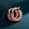 High Quality Cubic Zirconia Women Hoop Earrings Stylish Girl Accessories Party Daily Wearable Fashion Jewelry Drop Ship