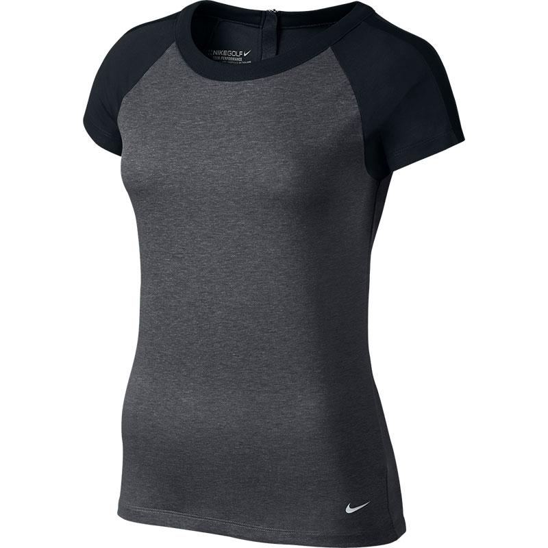 

Nike T Shirts Women s Black Crew Neck Moderate Straight Fit 685415-010 155/80A/S