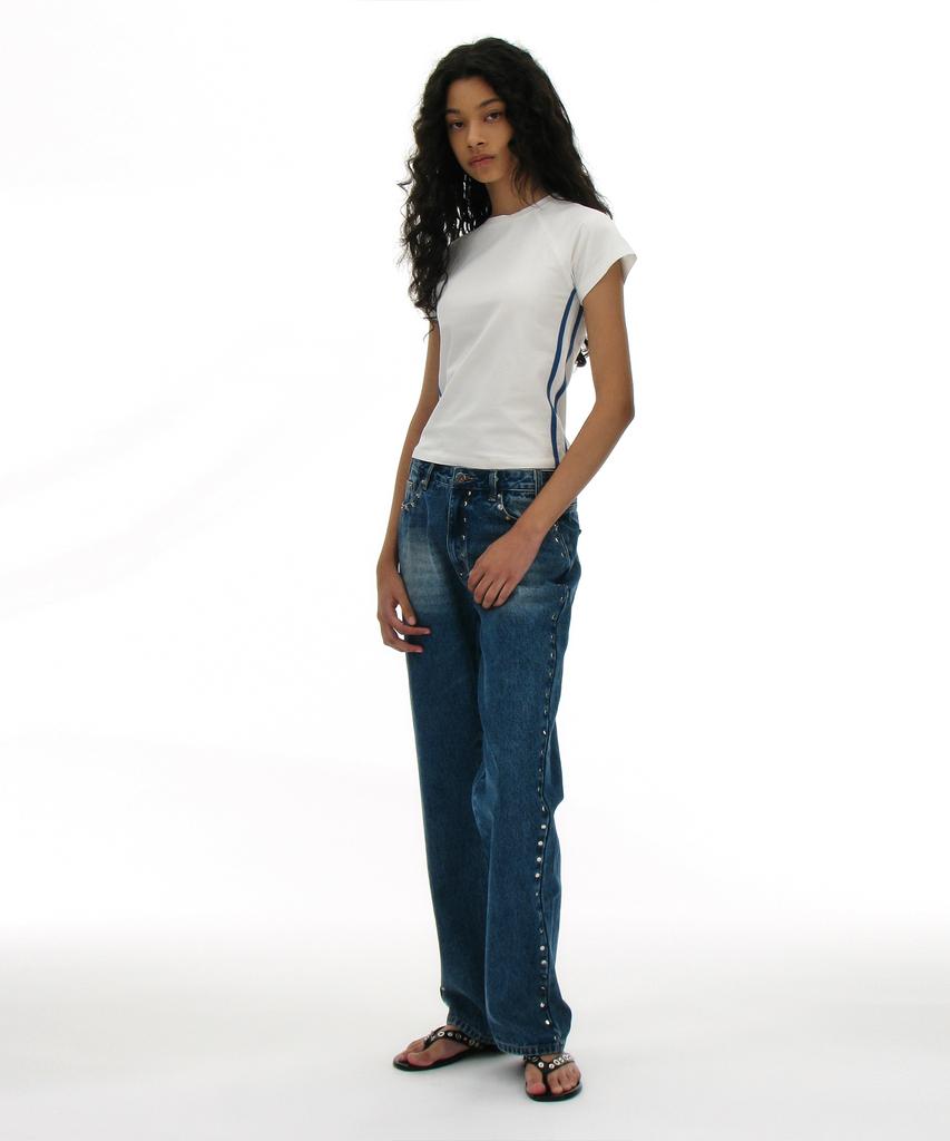 PARTIMENTO WOMEN Numbered Printed Tee_White