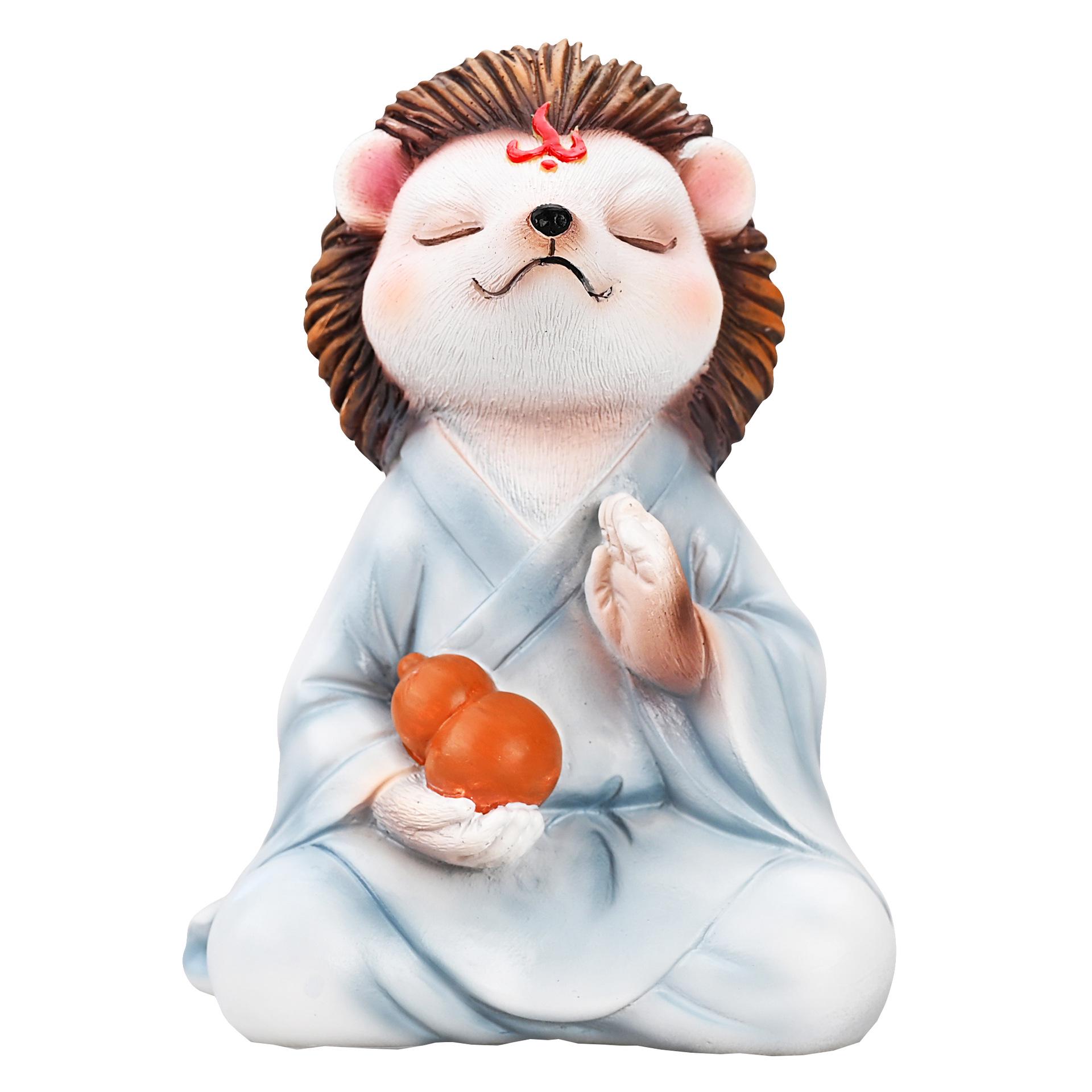 

«Суккулентный бонсай Zen White Fox»: Медитирующая лиса, украшение для сада, балкона или автомобиля.