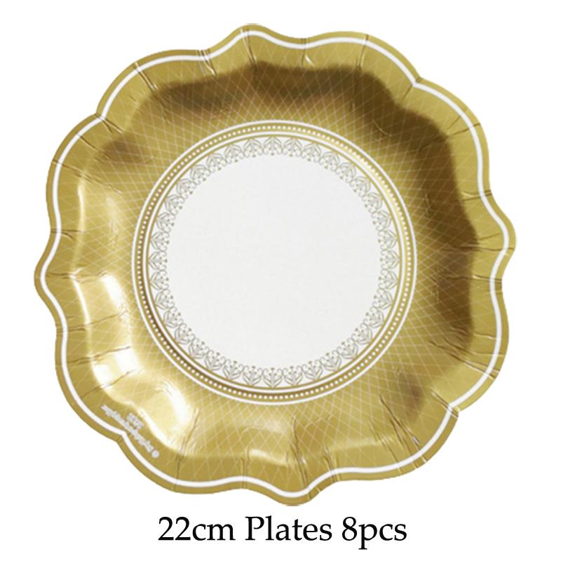 Chinese Style Blue and White Porcelain Paper Plates Cups Party Baby Shower Wedding Birthday Children Disposable Tableware Dish