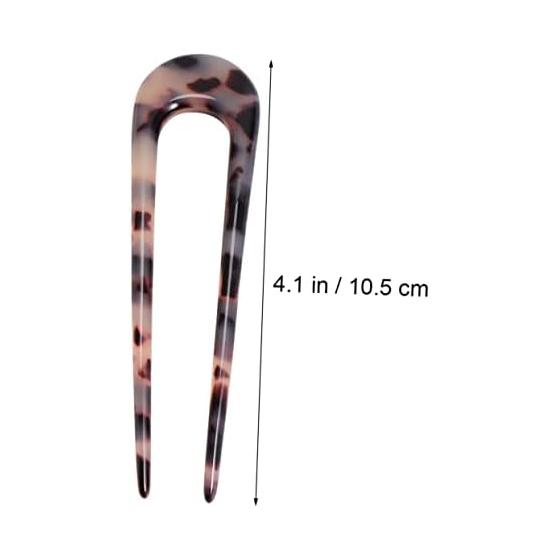 Creative U-Shaped Acetate Hairpins, Hair Sticks for Updos, Hair Accessories for Parties and Daily Wear, 2 Pieces