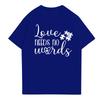 Women's Casual Daily Round Neck Printed Short Sleeved T-shirt Letter Top