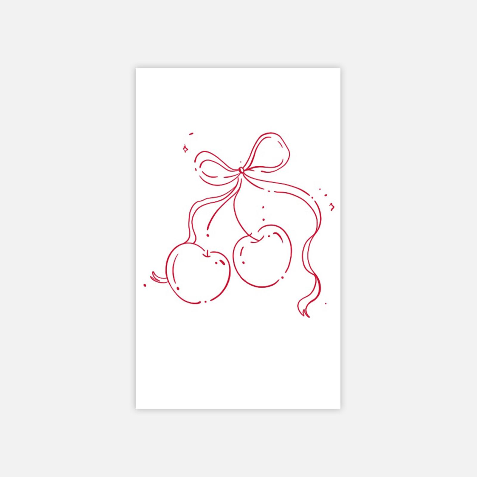 

Red Cherry Tattoo Sticker, Waterproof And Long-Lasting, Sweet Big Arm Model, Simulated Tattoo Sticker. 6*10