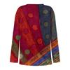 Womens Long Sleeve Tops V Neck Shirts Casual Flower Print Basic Trendy Tee Blouses Fall Tunic Outfits Fitted T Shirts