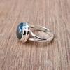 Natürlicher Blauer Feuer Labradorit Edelstein 925 Sterlingsilber Ring Schmuck, Handgemachtes Geschenk Labradorit Ring