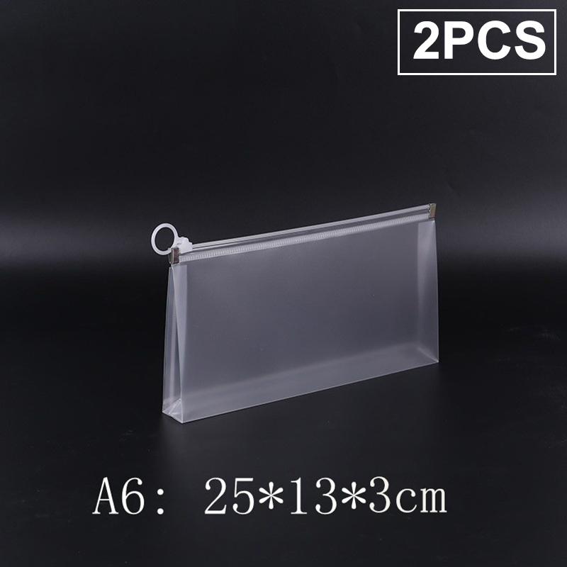 A4/A5/A6 Transparent Waterproof File Storage Zipper Bags A3