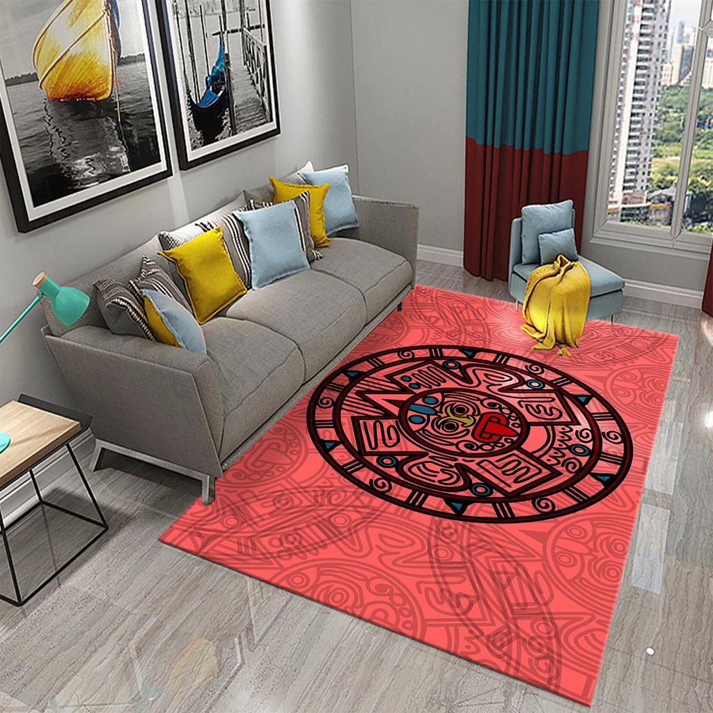 Non-slip Rug Outdoor Living Room Bedroom Decoration Mexico Mayan Tribal Culture Rug Bathroom Kitchen Door Mat
